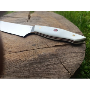 БІЛИЙ СУЛТАН кухонний ніж ручної роботи майстра студії GARAGE ART, сталь ® N690™, 61 HRC. Photo 3